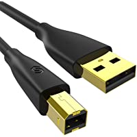 Syncwire SW-UP033 - Cable para impresora y escáner USB 2.0- Cable Tipo A Macho a Tipo B Macho- 2m- Negro